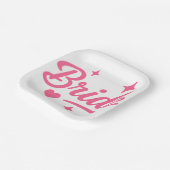 Bride Neon Pink Pappteller (Gewinkelt)