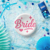 Bride Neon Pink Pappteller (Party)