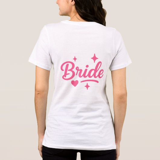Bride Neon Pink Script Tri-Blend Shirt (Rückseite)