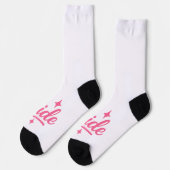 Bride Neon Pink Socken (Linkes Detail)