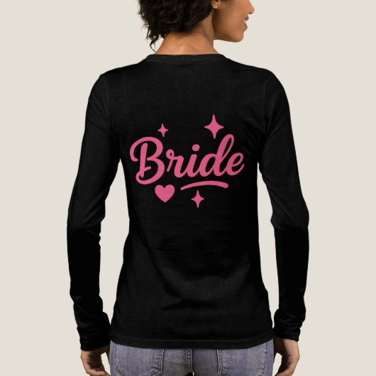 Bride Neon Pink Tri-Blend Shirt (Rückseite)