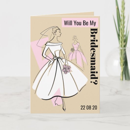 Bride-Neutral der Mode ist meine Bridesmaid Texbei Einladung (Vorderseite)