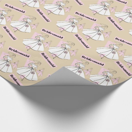 Bride-Neutralgruppe Bridesmaid Geschenkpapier (Ecke)