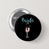 Bride - Niedlich Flamingo Bachelorette Brautparty Button (Vorne & Hinten)