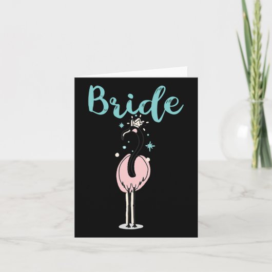 Bride - Niedlich Flamingo Bachelorette Brautparty Karte (Vorderseite)