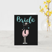 Bride - Niedlich Flamingo Bachelorette Brautparty Karte (Gelbe Blume)