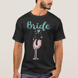 Bride - Niedlich Flamingo Bachelorette Brautparty T-Shirt