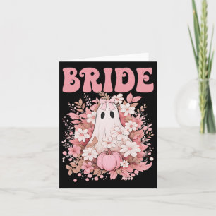 Bride Niedlich Floral Ghost Boo Crew Halloween Bac Karte