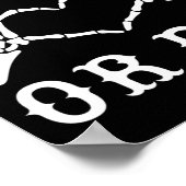 Bride oder Die Skeleton Gothic Halloween Bachelore Poster (Ecke)