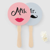 Bride oder Groom Mr. Wedding Game Hand Fan Fächer (Vorne und Hinten)