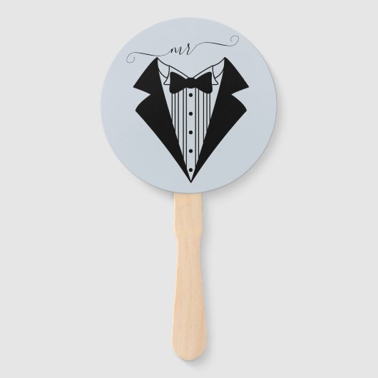 Bride oder Groom Mr. Wedding Game Hand Fan Fächer (Rückseite)