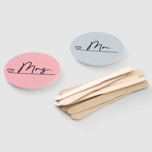 Bride oder Groom Mr. Wedding Game Hand Fan Fächer (Non-assembled)