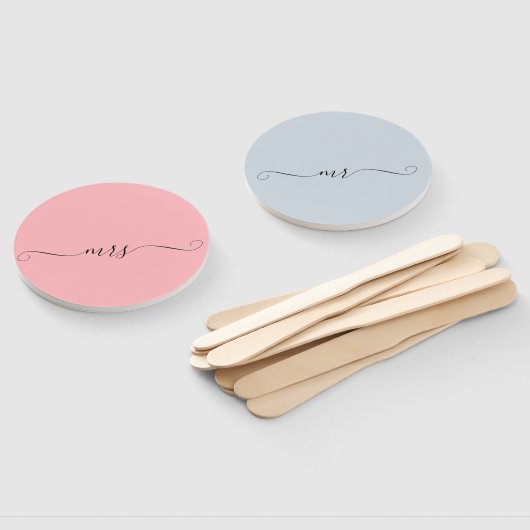 Bride oder Groom Mr. Wedding Game Hand Fan Fächer (Non-assembled)