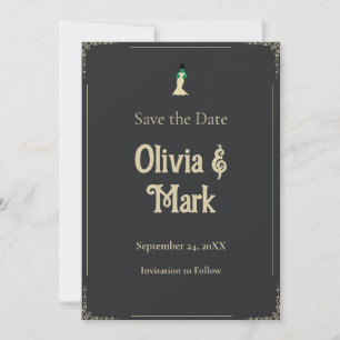 Bride of Frankenstein Save the Date Gothic Einladung