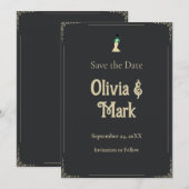 Bride of Frankenstein - Termin vormerken | Gothic Einladung (Vorne/Hinten)