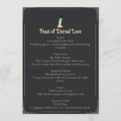 Bride of Frankenstein Wedding Menu | Gothic Menükarte (Vorderseite)