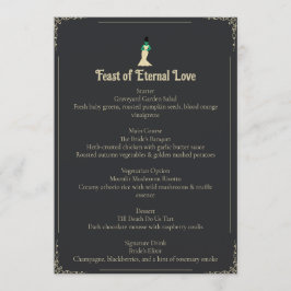 Bride of Frankenstein Wedding Menu | Gothic Menükarte