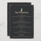 Bride of Frankenstein Wedding Menu | Gothic Menükarte (Vorne/Hinten)