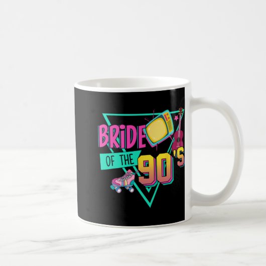 Bride of the 90s Retro 90s Bride Bachelorette Teil Kaffeetasse (Rechts)