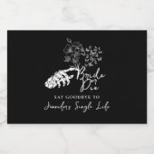 Bride or Die Gothic Heart Bachelorette Party  Alkoholflaschenetikett (Einzelnes Label)