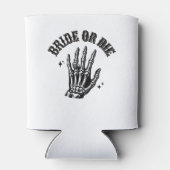bride or die gothic skeleton bachelorette party dosenkühler (Rückseite)