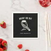 Bride Or Die Gothic Skeleton Bachelorette Party Serviette (Beispiel)