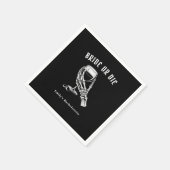 Bride Or Die Gothic Skeleton Bachelorette Party Serviette (Ecke)