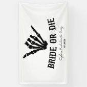 Bride or Die Rockstar Skeleton Bachelorette Party Banner (Vertikal)