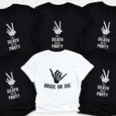 Bride or Die Rockstar Skeleton Bachelorette Party T-Shirt