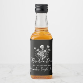 Bride or Die Skeleton Roses Bachelorette Party  Alkoholflaschenetikett