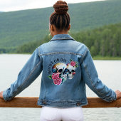 Bride or Die Skulls & Roses Wife Wedding Jeansjacke