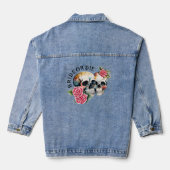 Bride or Die Skulls & Roses Wife Wedding Jeansjacke (Rückseite)
