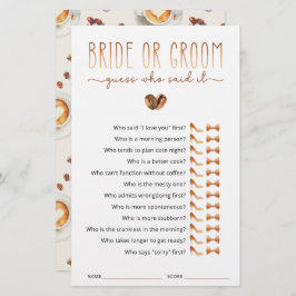 Bride or Groom Guess Who Said It Game