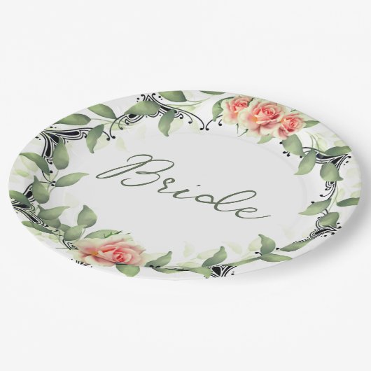 Bride Pappteller (Schrägansicht)