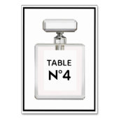 BRIDE Pariser Themendusche Party Tischnummer (Vorderseite)