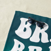 Bride Pastel Gradient Retro Custom Strandtuch (Beispiel)