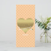 BRIDE Peach & Gold Brautparty Zeremonie Programm (Stehend Vorderseite)