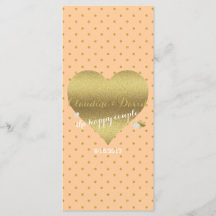 BRIDE Peach & Gold Brautparty Zeremonie Programm