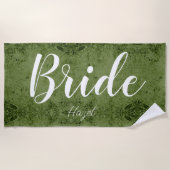 Bride Personalisiert Bachelorette Bride Script Whi Strandtuch (Vorderseite)