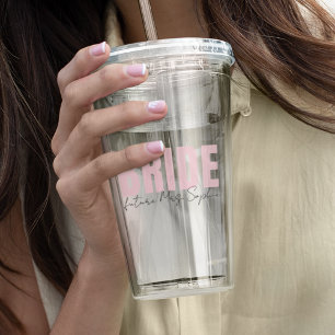 Bride Personalisiert Future Frau Name Acryltrinkbecher