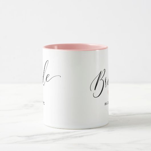 Bride Personalisiert Script Wedding Geschenk Tasse (Zentrum)