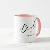 Bride Personalisiert Script Wedding Geschenk Tasse (VorderseiteRechts)