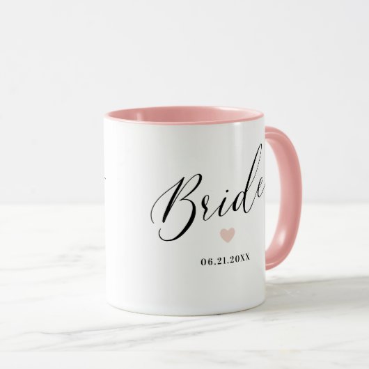 Bride Personalisiert Script Wedding Geschenk Tasse (VorderseiteRechts)