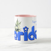 Bride Personalisiert Wedding Blue Tasse (Zentrum)
