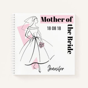 Bride Pink Bride Bride Mother Bride Notebook Platz Notizblock