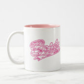Bride Pink Camouflage Zweifarbige Tasse (Links)
