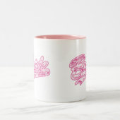 Bride Pink Camouflage Zweifarbige Tasse (Mittel)