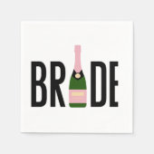 Bride Pink Champagne Bachelorette Serviette (Vorderseite)