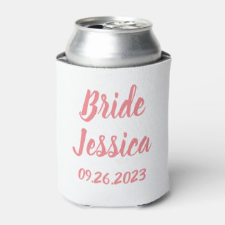 Bride Pink Elegant Script Geschenke Stilvolle Hoch Dosenkühler