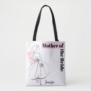 Bride Pink Fashion Mother of the Bride Name Tasche